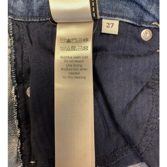 7 For All Mankind Women's 27 Saturday Pyper Slim Illusion Jeans Low Rise OS33-16 - Picture 9 of 10